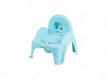 Горщик - стільчик Кіт і Пес блакитний. Tega Baby PK-007-101