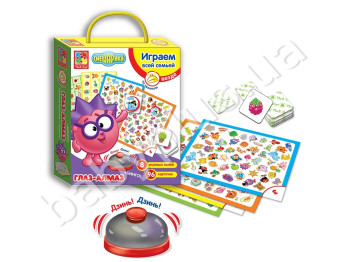 Игра со звонком Глаз-алмаз + бинго, Смешарики, Vladi Toys