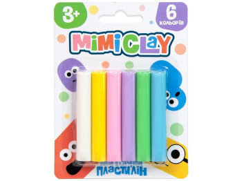 Набор для творчества пластилин Mimi Clay, 6 цветов, Strateg