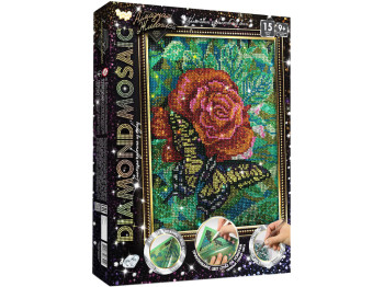 Набір для творчості Diamond Mosaic Метелик на троянді маленький, Danko Toys
