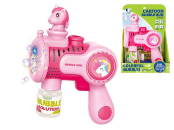 Пистолет для мыльных пузырей Cartoon Bubble Gun 20 см, светящийся