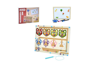 Деревянная игрушка Лабиринт магнитный, 2в1