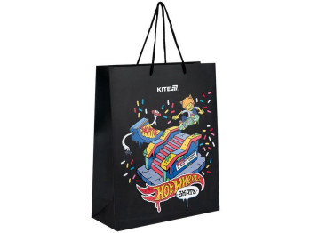 Пакет бумажный подарочный, 26х32см, Hot Wheels, Kite