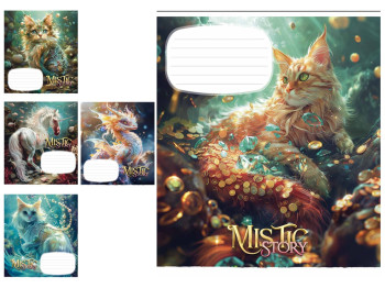 Зошит учнівський, 18 аркушів, у лінію, "Mistic story", Школярик 018-3441L
