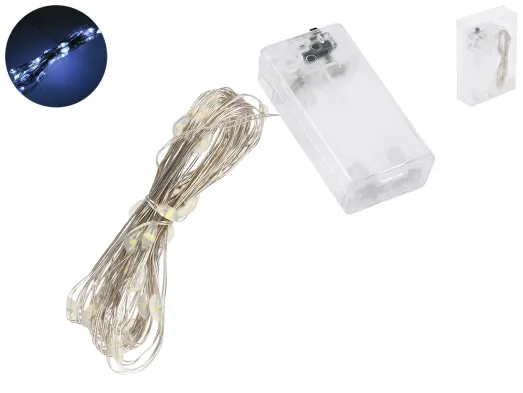 Гирлянда светодиодная White, 2 м, 20 LED, на батарейках