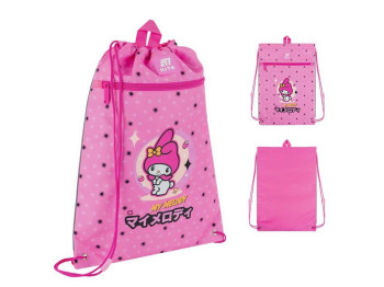 Сумка для взуття з кишенею My Melody HK25-601M-2, 46×33 см, затяжка шнурком, Kite
