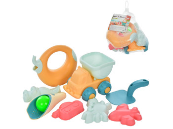 Набор для песочницы с воронкой и самосвалом N1625, 16 см, 6 предметов, BabyToys