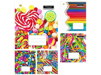 Тетрадь 18 листов клетка (твердая) ТЕ01283 MULTICOLORS, Цена за упаковку 20 шт,