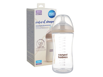 Пляшечка антиколікова Natural Shape з соскою Dual-zone 330 мл, Canpol babies 35/402