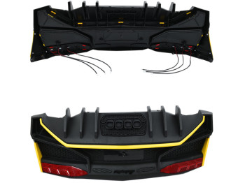 Бампер задній НЕ фарбований жовтий до машини M 5738. M 5738-REAR BUMPER YELLOW