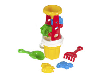 Пісочний набір млин ІП21001, 36,5 см, з відерцем та формочками, Toys-plast