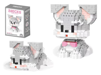 Конструктор мини-блочный Кот Bricks, 7.8 см, сборная фигурка