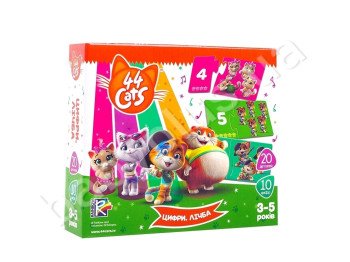 Игра развивающая 44 Коты, Цифры, Счет, Vladi Toys