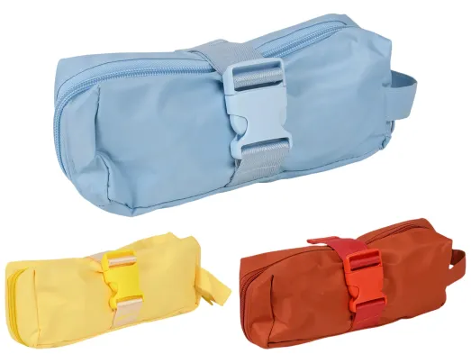 Пенал PopCase с ремешком и застёжкой-фастексом, 21×8×5,5 см, 3 цвета (цена за 1шт)