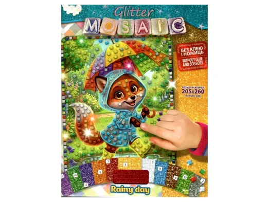 Набор для творчества Блестящая мозаика Glitter Mosaic 20,5х26 см, Danko Toys БМ-04-03
