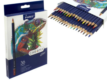 Олівці шестигранні 36 кольорів Chroma. Marco 8010-36CB