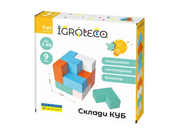 Конструктор-балансир-головоломка Склады КУБ, 9 элементов, Igroteco 900170