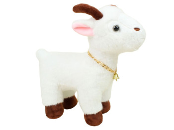 Мягкая игрушка Козлёнок White M, 26 см, с декоративным ошейником, Копиця