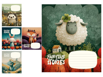 Зошит шкільний у косу лінію Fairytale Stories, 12 аркушів, Школярик 012-3753L