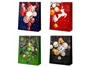 Пакет новогодний бумажный S Christmas toys 18х23х10 см, WW02780-S