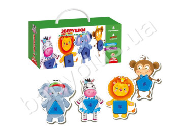 Игра с пуговицами Зверушки, Vladi Toys