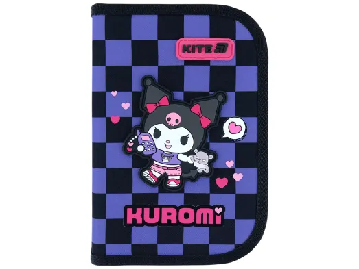 Пенал на 1 отделение с внутренним органайзером Kite Kuromi HK26-621-2