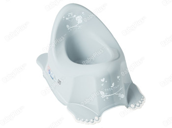 Горшок Сова з протиковзною гумою сірий. Tega Baby SO-001-106