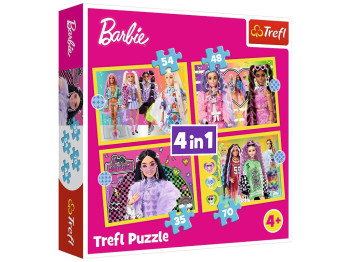 Пазл 4 в 1 Trefl Barbie Веселый мир Барби