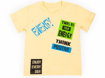 Футболка дитяча для хлопчика FT-24-12 з коротким рукавом, Зріст 110 жовтий, Gabbi
