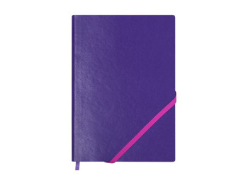 Блокнот діловий BUROMAX LOLLIPOP, A5, 96 арк., клітинка, фіолетовий, штучна шкіра