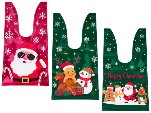 Пакет новорічний подарунковий "Xmas Candy" 50шт/уп 27*16см R80752