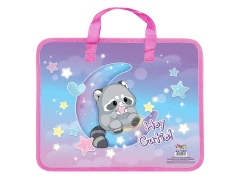 Тека пластикова з текстильними ручками Raccoon, KIDIS 13213