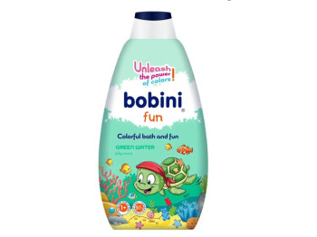 Кольоровий гель-піна для купання та гри Зелена вода 2 в 1 Bobini Fun, 500 мл