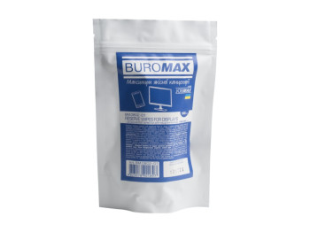 Салфетки влажные Buromax для оргтехники, поверхностей и мебели, 100 шт, сменный блок
