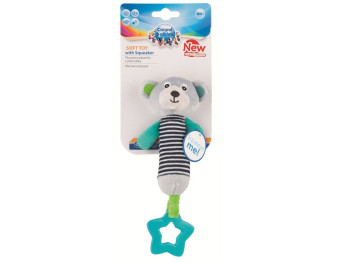 Іграшка плюшева з пищалкою та зубогризкою BEARS 0+ сіра. Canpol Babies 68/055_grey