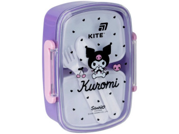 Ланчбокс с контейнерами и столовыми приборами Kite Kuromi, HK26-181-2, 750 мл