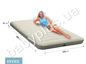 Матрас велюр серый Fiber-Tech Intex 64703