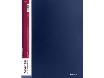 Дисплей-книга для документов Axent 1020-02-A, 20 файлов A4, синяя, Axent