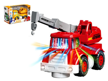 Кран строительный Crane Truck 20 см, светящийся и со звуком, подвижная стрела, 2 вида (цена за 1 шт)