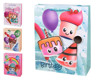 Пакет подарочный бумажный S Happy Birthday 3D, 18х23х10см