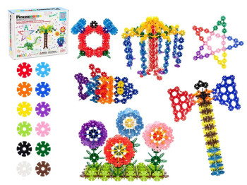 Конструктор дитячий об'ємний 3D CONSTRUCTION BUILDING SET на 600 деталей, PicassoTiles 22693