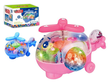 Игрушка вертолет музыкальный Gear Helicopter 17.5 см, светящийся и движущийся, 2 вида