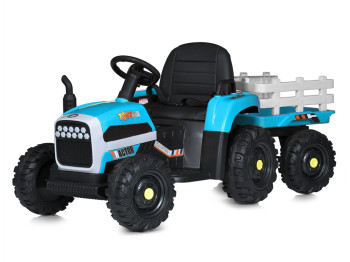 Дитячий електромобіль Трактор з причепом. Bambi Racer M 5733EBLR-4