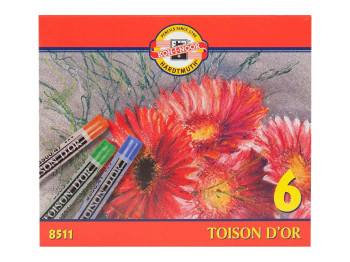 Крейда-пастель Toison D'or 6 кольорів. Koh-i-Noor 8511
