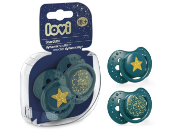 Пустышка силиконовая Stardust зеленая, силикон, 18+ мес., 22/895_green, LOVI