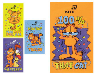 Блокнот-планшет А6 Kite Garfield, нелинированный, 50 листов