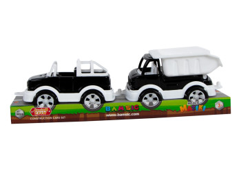Набор машинок внедорожник и грузовик Mini Matik 002/6, 27 см, движущийся кузов, Bamsic