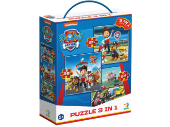 Пазл Paw Patrol Готовые к работе 3в1, 25-36 элементов, DoDo 200579