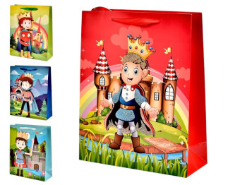 Пакет подарочный бумажный M Little prince 3D, 26х32х10 см
