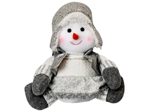 Новогодняя декоративная фигура Снеговик, 25 см